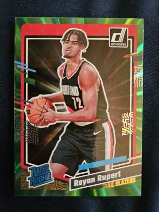 2023-24 Donruss Holo Green Laser Rated Rookie Rayan Rupert