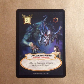 1995 Hyborian Gates Collectible Game Trading Card | UNCARING FIEND (Hyborian Companion)