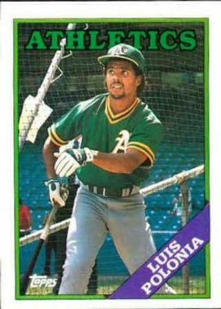 Luis Polonia 1988 Topps Oakland Athletics