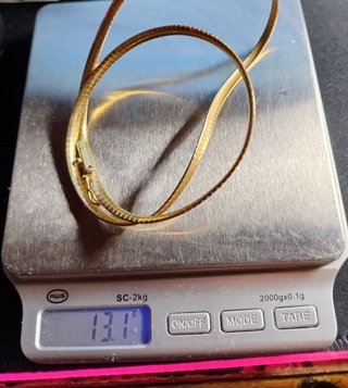 CHAIN 14K YELLOW GOLD HEAVY 13.1 GRAMS MADE IN ITALY FANTASTIC SELLING FOR VALUE OF GOLD WOW!