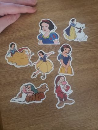 Snow white and dwarfs vinyl stickers
