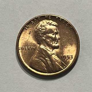 1953 S BU Wheat Penny