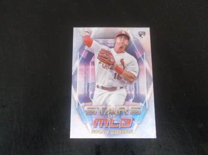 2023 Topps Chrome Series One Stars Of  mlb NOLAN GORMAN  insert card  smlbc- 23 st. louis  cardinals