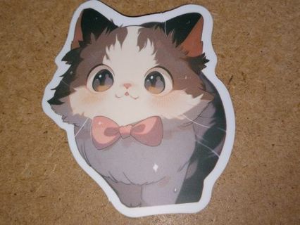 Cat Cute one new vinyl lap top stickers no refunds regular mail very nice