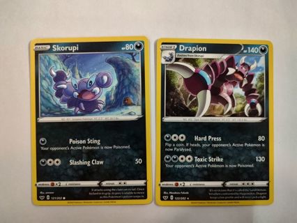 Pokemon SWSH Skorupi and Drapion (Rare)