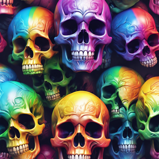 Listia Digital Collectible: Rainbow Colored Skulls