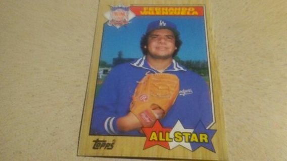 1987 TOPPS ALL STAR FERNANDO VALENZUELA LOS ANGELES DODGERS BASEBALL CARD# 604