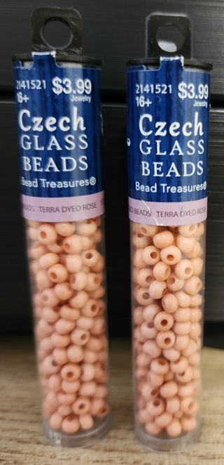 NEW - Czech Light Pink Glass Seed Beads - 2 Vials