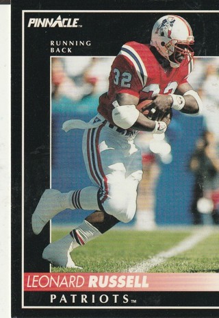 Collectable New England Patriots Football Card: 1992 Leonard Russell