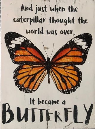 Butterfly quote- 3 x 5” MAGNET - GIN ONLY