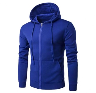 Autumn Men Sweatshirts Long Sleeve Jacket Hoodie Zipper Closure Jacket Male 