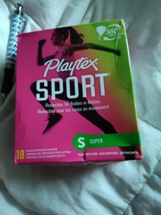 New package of Playtex Sport Tampons size Super