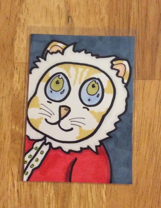 Butter The Cat original drawing aceo