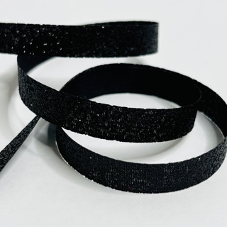 Black Glittery 3/8” Ribbon 