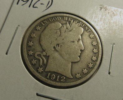 ★★ 1912-D BARBER HALF DOLLAR VG ★★ **90% SILVER** "BETTER DATE"