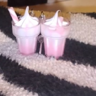 Strawberry Milk Shake Earrings