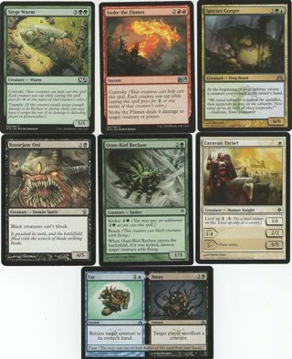 Fantastic Set of 7 Magic the Gathering w/Double Instant Far & Away!