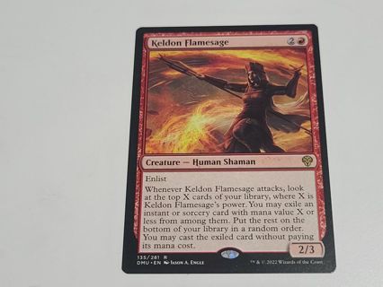 Magic the gathering mtg Keldon Flamesage rare card Dominaria United