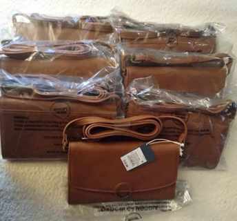 *New Low GIN!  7 Cognac Crossbody Handbag Purses