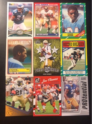 9 football cards 