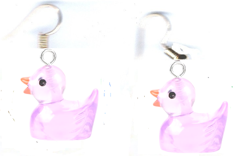 SP GLOW IN THE DARK LIGHT PINK DUCK EARRINGS LOT 7 (PLEASE READ DESCRIPTION