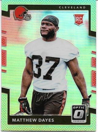 2017 DONRUSS OPTIC MATTHEW DAYES LIME REFRACTOR ROOKIE CARD