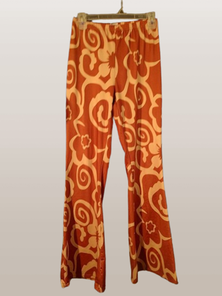 ROMWE Brown/Tan Floral Print Pants / Ladies Size Medium