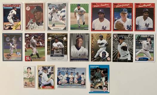 New York Yankees 1980 to 2000s Topps / Fleer / Donruss / Upper Deck Baseball Cards Lot of 18