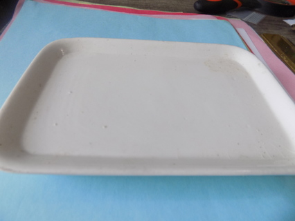 White rectangle ceramic soap dish 6 x4