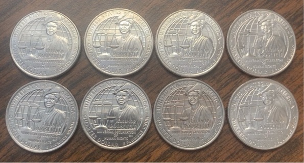 8 Eleanor Roosevelt quarters