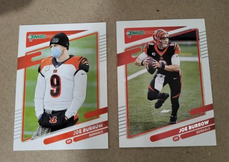 2021 Donruss Joe Burrow Cards Cincinnati Bengals