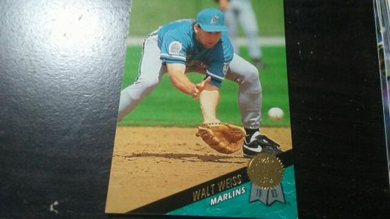 1993 LEAF SERIES 2 WALT WEISS FLORIDA MARLINS BASEBALL CARD# 416