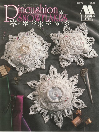 Crochet A Pincushion Snowflake or Tree ornaments