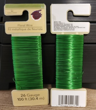 NEW - Floral Gardens - Floral Wire - "Green" - 2 packages