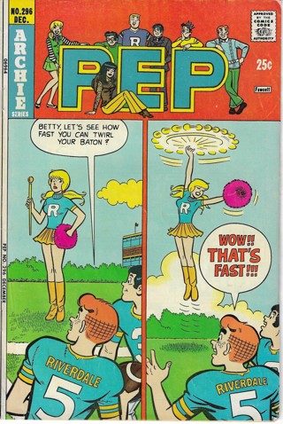 Archie Series Comic No. 296 December 1974 PEP