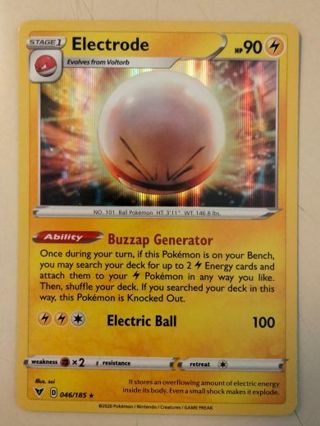 Electrode 046/185 rare holo nm pokemon
