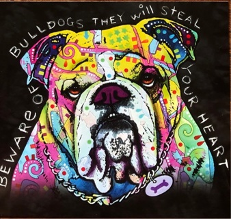 A bulldog will steal your ❤️- 3 x 3” MAGNET - GIN ONLY