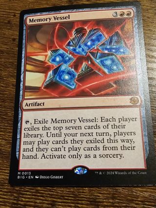 Magic the gathering mtg Memory Vessel Mythic Rare card Outlaws Thunder Junction