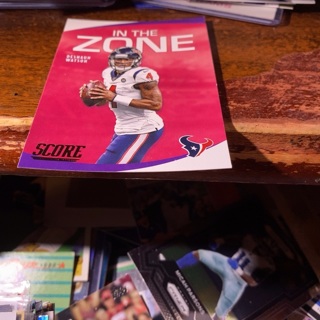 2020 panini score in the zone Deshaun Watson football card 