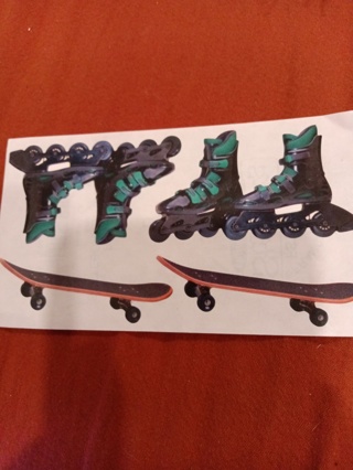 4 Skateboard and rollerblade stickers