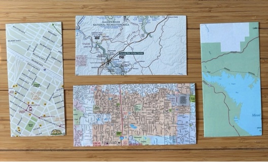 4 Envelopes recycled Map pages 