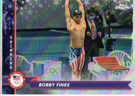 2024 Topps Chrome Olympics Bobby Finke Refractor #175