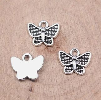 Tibetian Silver Butterfly Charms ~ Set Of 3