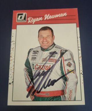 Nascar Ryan Newman autographed card