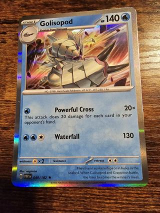 Pokemon Golisopod 049/182 holo rare card