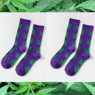 NEW MEN'S 2-PACK WEED LEAF SOCKS MARIJUANA GANJA