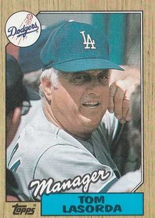 1987 TOPPS BASEBALL CARD TOM LASORDA 