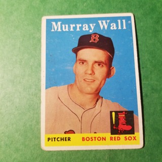1958 - TOPPS EXMT - NRMT BASEBALL - CARD NO. 410 - MURRAY WALL - RED SOX