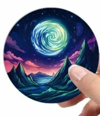 ↗️⭕(10) 1" BEAUTIFUL AURORA BOREALIS STICKERS!!