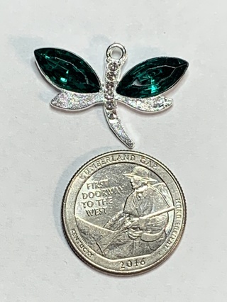 DRAGONFLY CHARM~#3~GREEN~1 CHARM ONLY~FREE SHIPPING!